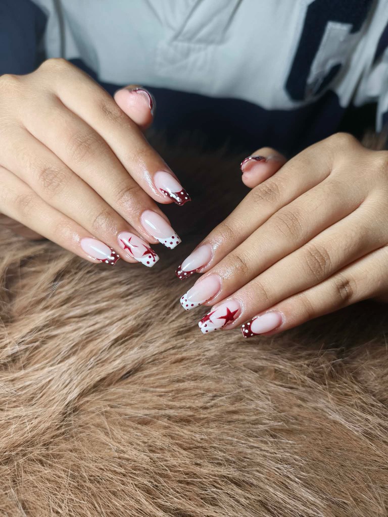 Starry French Tips — Lovely Nails nail art