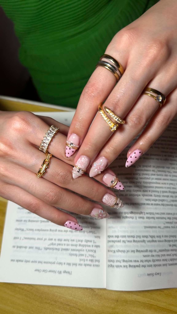 Lace & Pearl Glam — Lovely Nails nail art